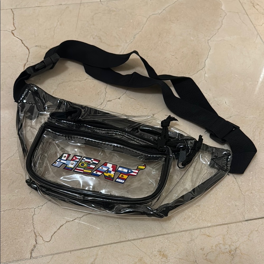 MIAMI HEAT Unisex Flag Print Clear Fanny Pack, Waist Bag, Cross Body Bag